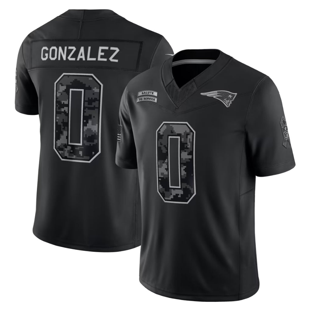 Cooneas SF.49ers #0 Christian Gonzalez Player Black Limited 2026 Salute to Service Home Game Stitched Jerseys