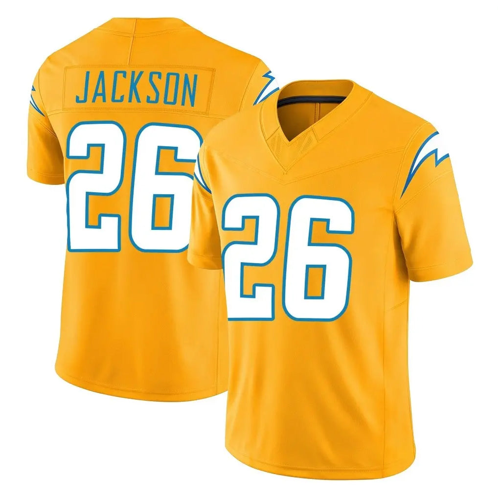 LA.Chargers #26 Donte Jackson Player Gold Limited Vapor F.U.S.E. Home Game Stitched Jerseys