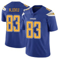 LA.Chargers #83 David Njoku Player Royal Limited Color Rush Vapor Untouchable Home Game Stitched Jerseys
