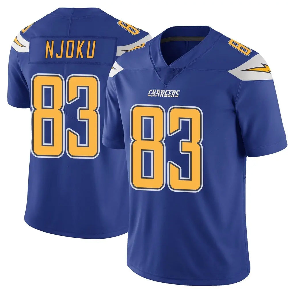 LA.Chargers #83 David Njoku Player Royal Limited Color Rush Vapor Untouchable Home Game Stitched Jerseys