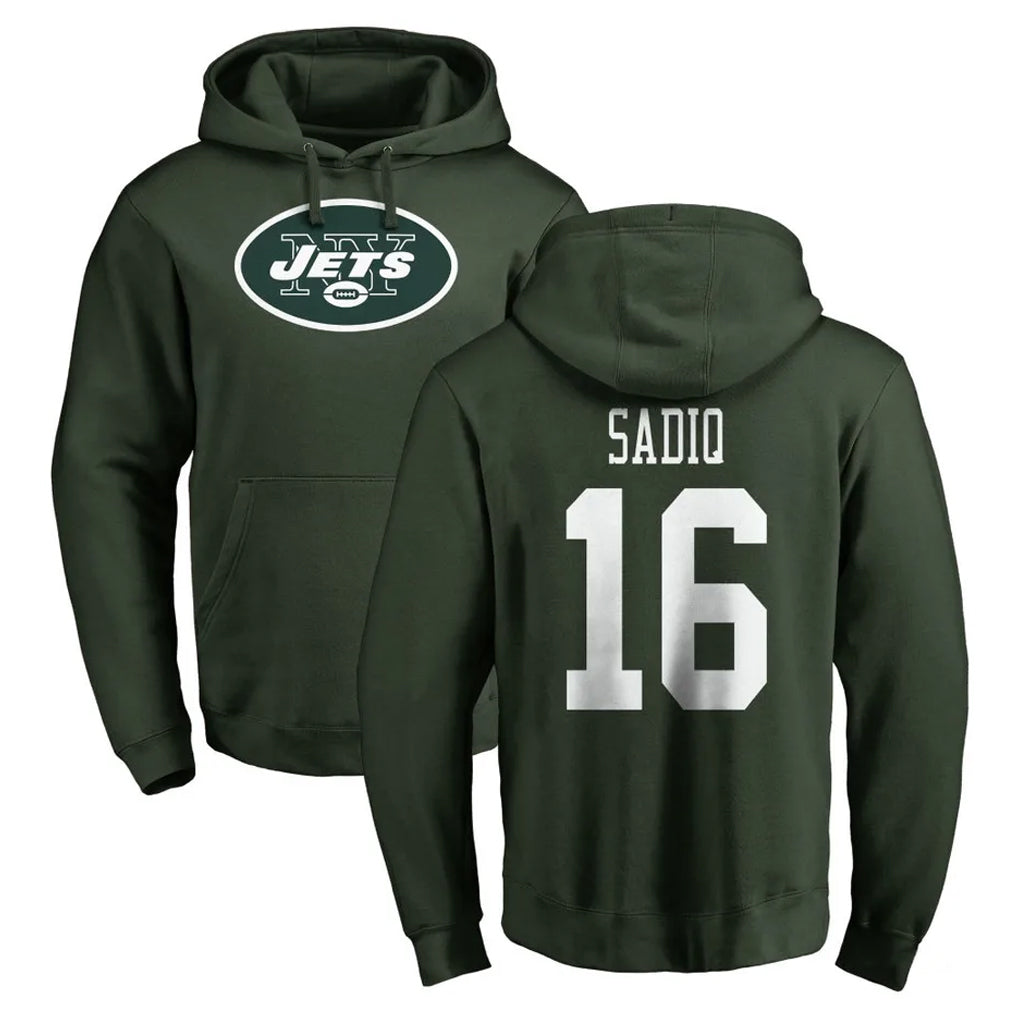 NY.Jets #16 Kenyon Sadiq Player Green LOGO Pullover Hoodies Limited Game Cooneas Stitched Jerseys
