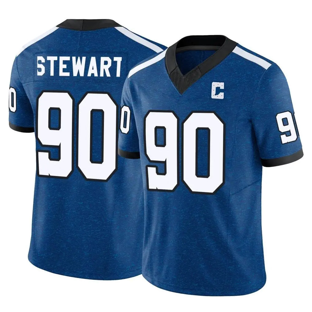 IN.Colts #90 Grover Stewart Player Royal Limited Indiana Nights Alternate Vapor F.U.S.E. Home Game Cooneas Stitched Jerseys