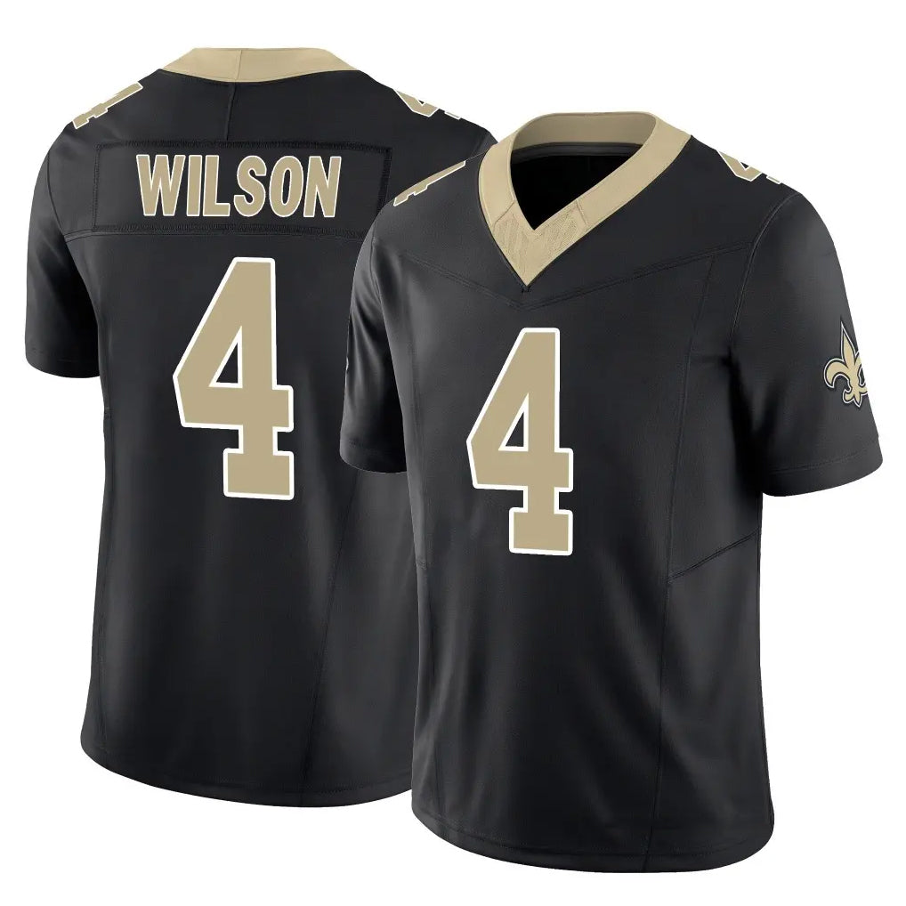 NO.Saints #4 Zach Wilson Player Black Limited Vapor F.U.S.E. Home Game Cooneas Stitched Jerseys