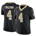 NO.Saints #4 Zach Wilson Player Black Limited Vapor F.U.S.E. Home Game Cooneas Stitched Jerseys