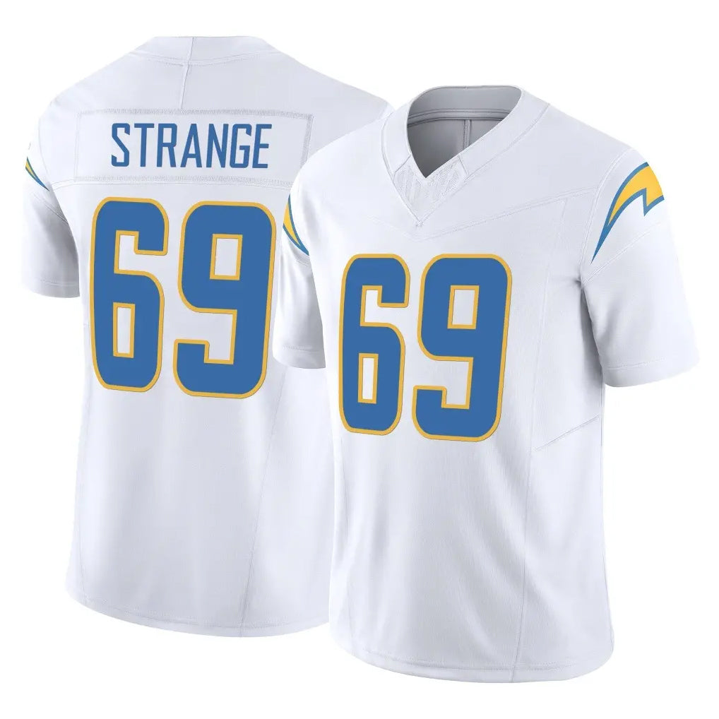 LA.Chargers #69 Cole Strange Player White Limited Vapor F.U.S.E. Home Game Stitched Jerseys