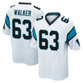 C.Panthers #63 Rasheed Walker Player White Game Cooneas Stitched Jerseys