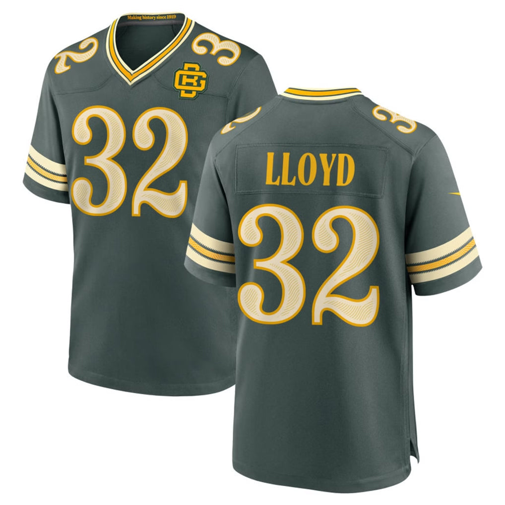 GB.Packers #32 MarShawn Lloyd Player Green 2026 Rivalries Collection Home Game Cooneas Stitched Jerseys