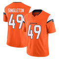 D.Broncos #49 Alex Singleton Player Orange Vapor F.U.S.E. Limited Home Game Cooneas Stitched Jerseys