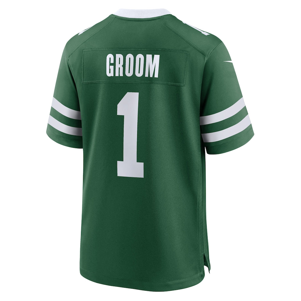 Cooneas NY.Jets #1 Groom Legacy Green Game Jersey