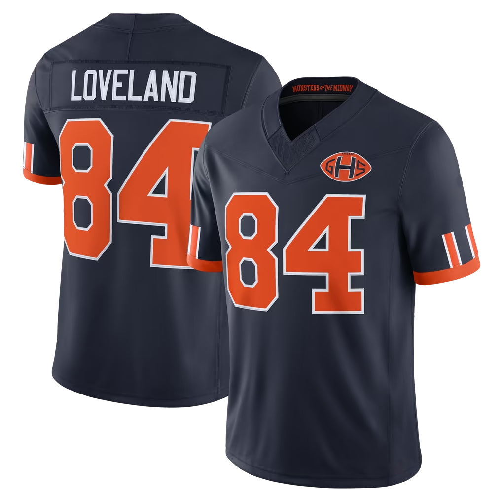 C.Bears #84 Colston Loveland Player Navy Limited 2026 Rivalries Collection Home Game Cooneas Stitched Jerseys