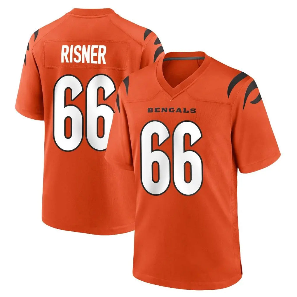 C.Bengals #66 Dalton Risner Player Orange Home Game Cooneas Stitched Jerseys