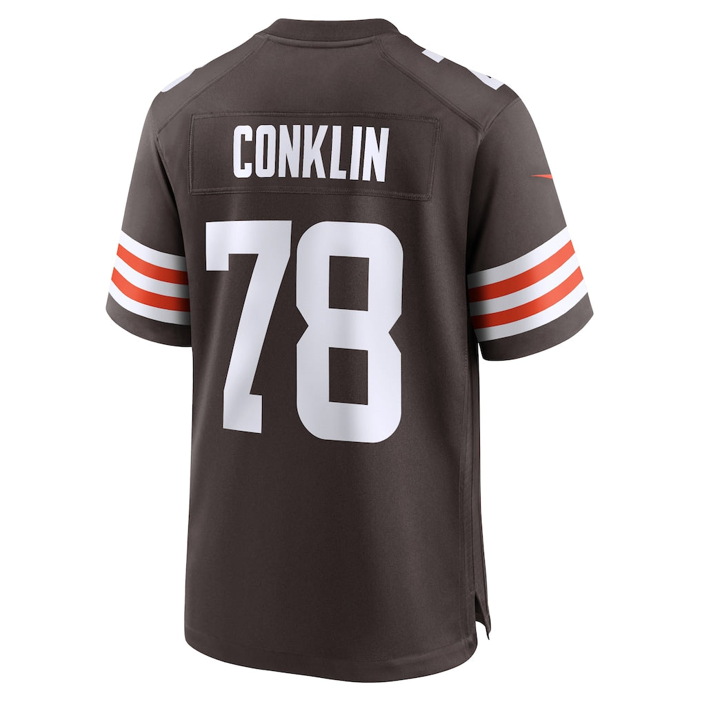 Cooneas C.Browns #78 Jack Conklin Brown Team Game Jersey