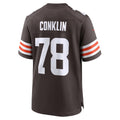 Cooneas C.Browns #78 Jack Conklin Brown Team Game Jersey