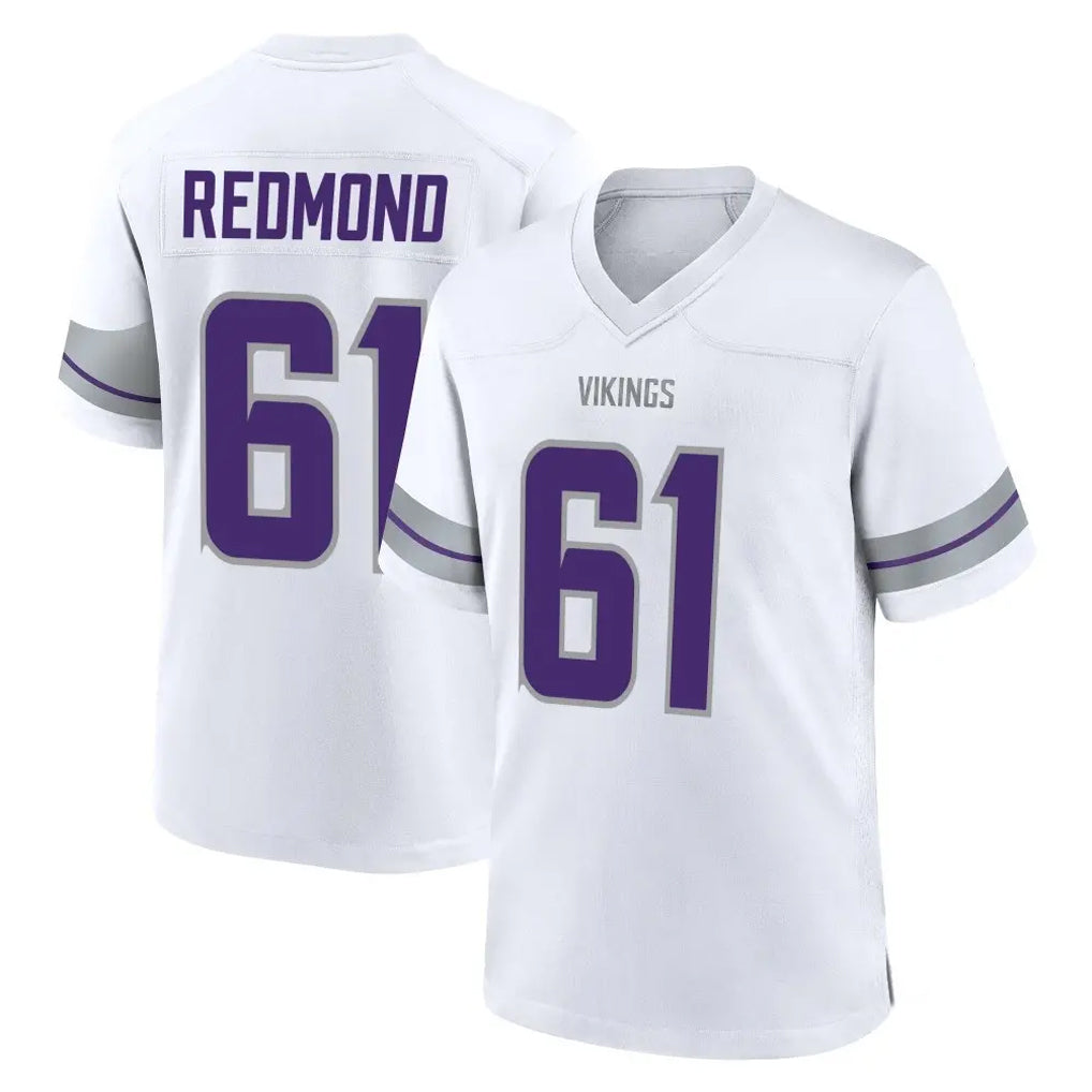 MN.Vikings #61 Jalen Redmond Player White Alternate Home Game Cooneas Stitched Jerseys