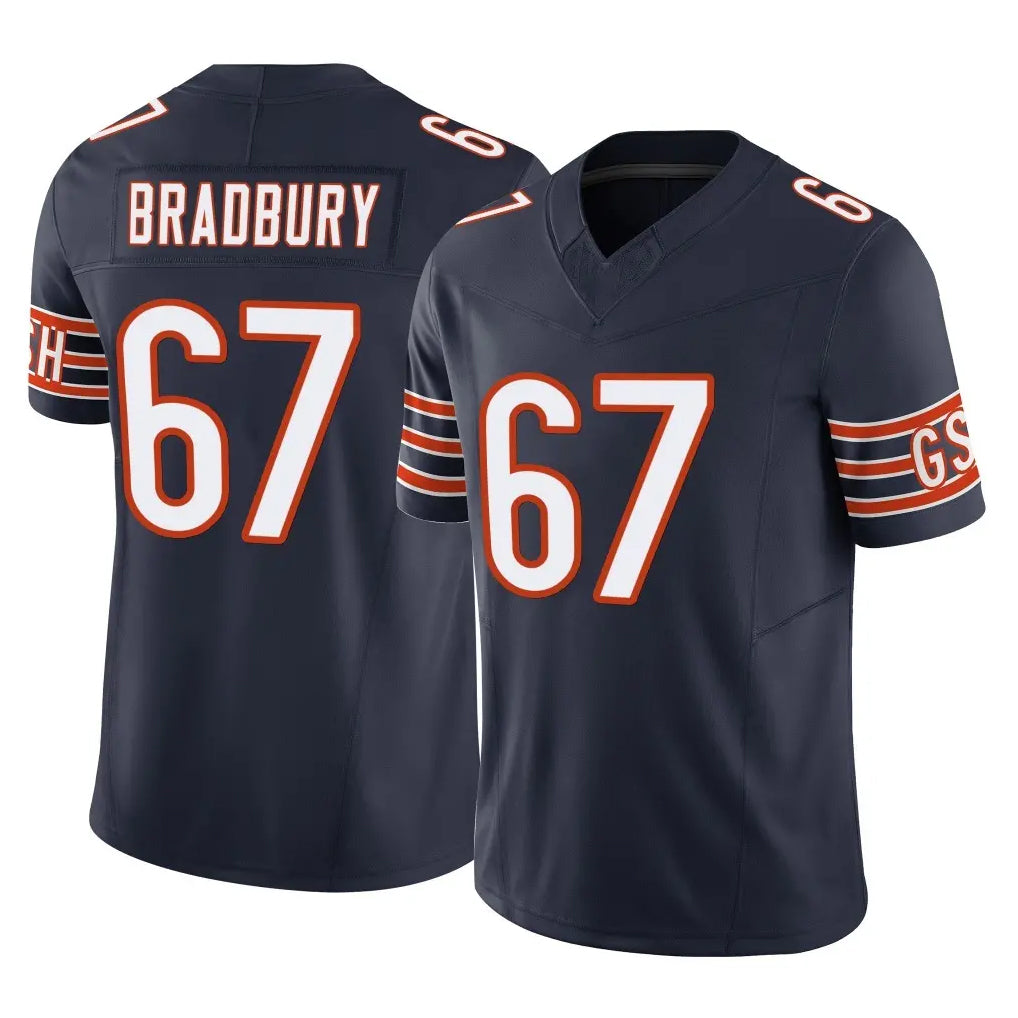 C.Bears #67 Garrett Bradbury Player Navy Vapor F.U.S.E. Limited Home Game Cooneas Stitched Jerseys