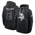 MN.Vikings #2 Isaiah Rodgers Player 2026 Black Logo Pullover Hoodies Limited Game Cooneas Stitched Jerseys