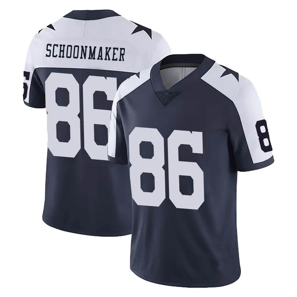 D.Cowboys #86 Luke Schoonmaker Player Navy-White Limited Alternate Vapor Untouchable Home Game Cooneas Stitched Jerseys