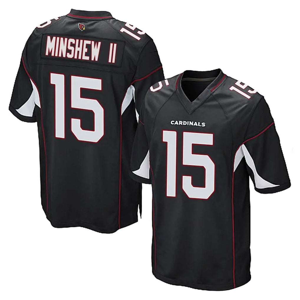 A.Cardinals #15 Gardner Minshew II Player Black Home Game Cooneas Stitched Jerseys
