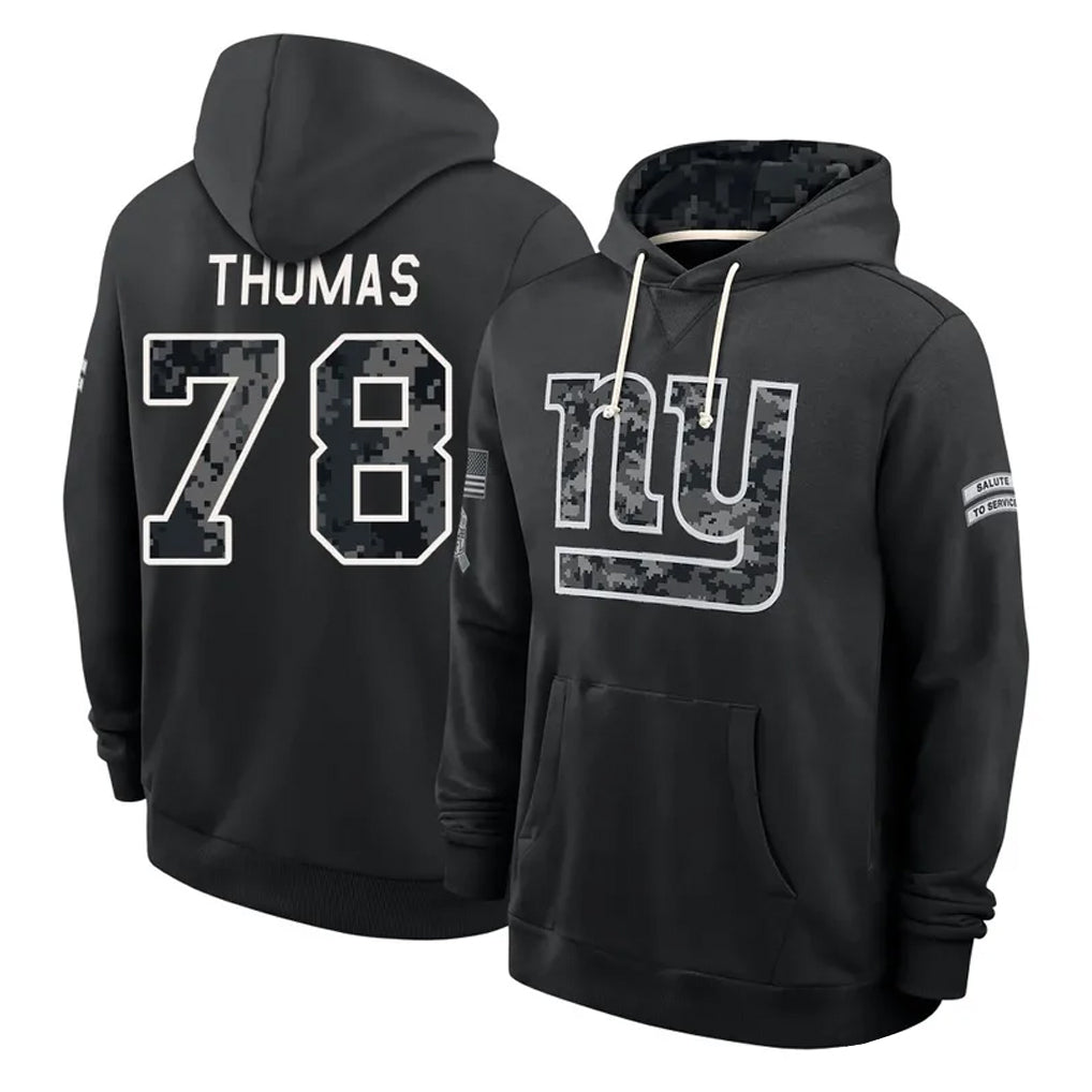 NY.Giants #78 Andrew Thomas Player 2026 Black Logo Pullover Hoodies Limited Game Cooneas Stitched Jerseys