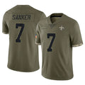 NO.Saints #7 Jonas Sanker Player Olive Salute To Service Limited Cooneas Stitched Jerseys