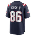 Cooneas NE.Patriots #86 Efton Chism III Navy Team Game Jersey