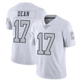 LV.Raiders #17 Nakobe Dean Player White Limited Color Rush Home Game Stitched Jerseys