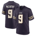 MN.Vikings #9 J.J. McCarthy Player Purple 2026 Rivalries Collection Home Game Cooneas Stitched Jerseys