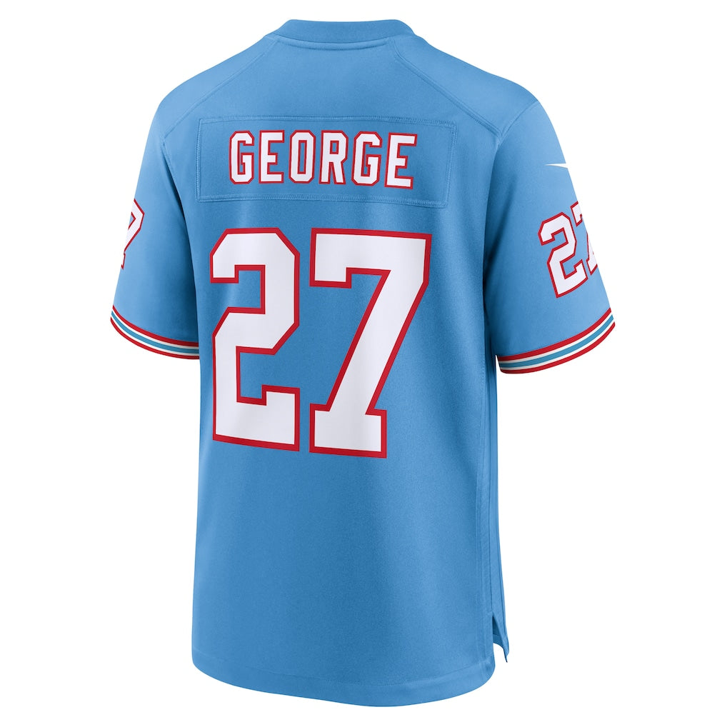 Cooneas T.Titans #27 Eddie George Light Blue Retired Player Alternate Game Jersey