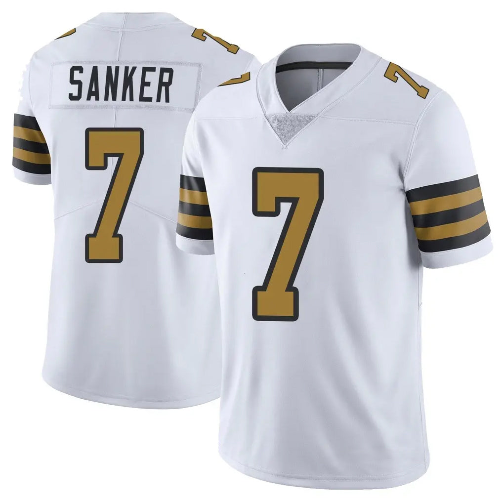 NO.Saints #7 Jonas Sanker Player White Limited Color Rush Home Game Cooneas Stitched Jerseys