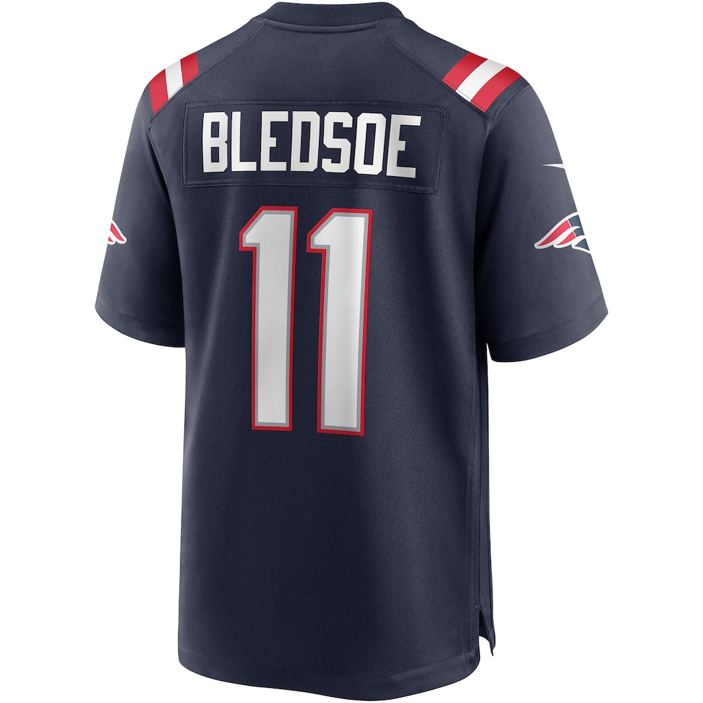 Cooneas NE.Patriots #11 Drew Bledsoe Navy Game Retired Player Jersey