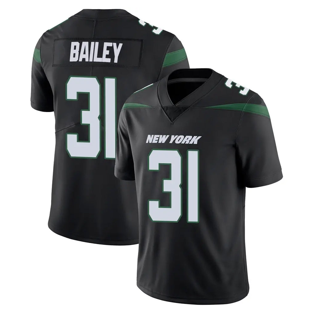 NY.Jets #31 David Bailey Player Stealth Black Limited Vapor Home Game Cooneas Stitched Jerseys