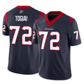 H.Texans #72 Tommy Togiai Player Navy Limited Vapor F.U.S.E. Home Game Cooneas Stitched Jerseys