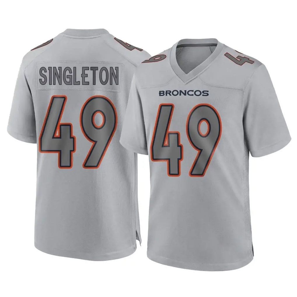 D.Broncos #49 Alex Singleton Player Gray Atmosphere Fashion Limited Game Cooneas Stitched Jerseys
