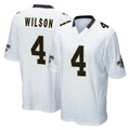 NO.Saints #4 Zach Wilson Player White Home Game Cooneas Stitched Jerseys