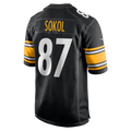Cooneas P.Steelers #87 Matt Sokol Black Team Game Jersey