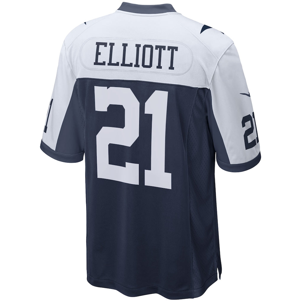 Cooneas D.Cowboys #21 Ezekiel Elliott Navy Game Team Jersey