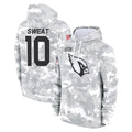A.Cardinals #10 Josh Sweat Player Arctic Camo Limited Salute to Service Pullover Hoodies Game Cooneas Stitched Jerseys
