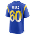 Cooneas LA.Rams #60 Logan Bruss Royal Game Player Jersey