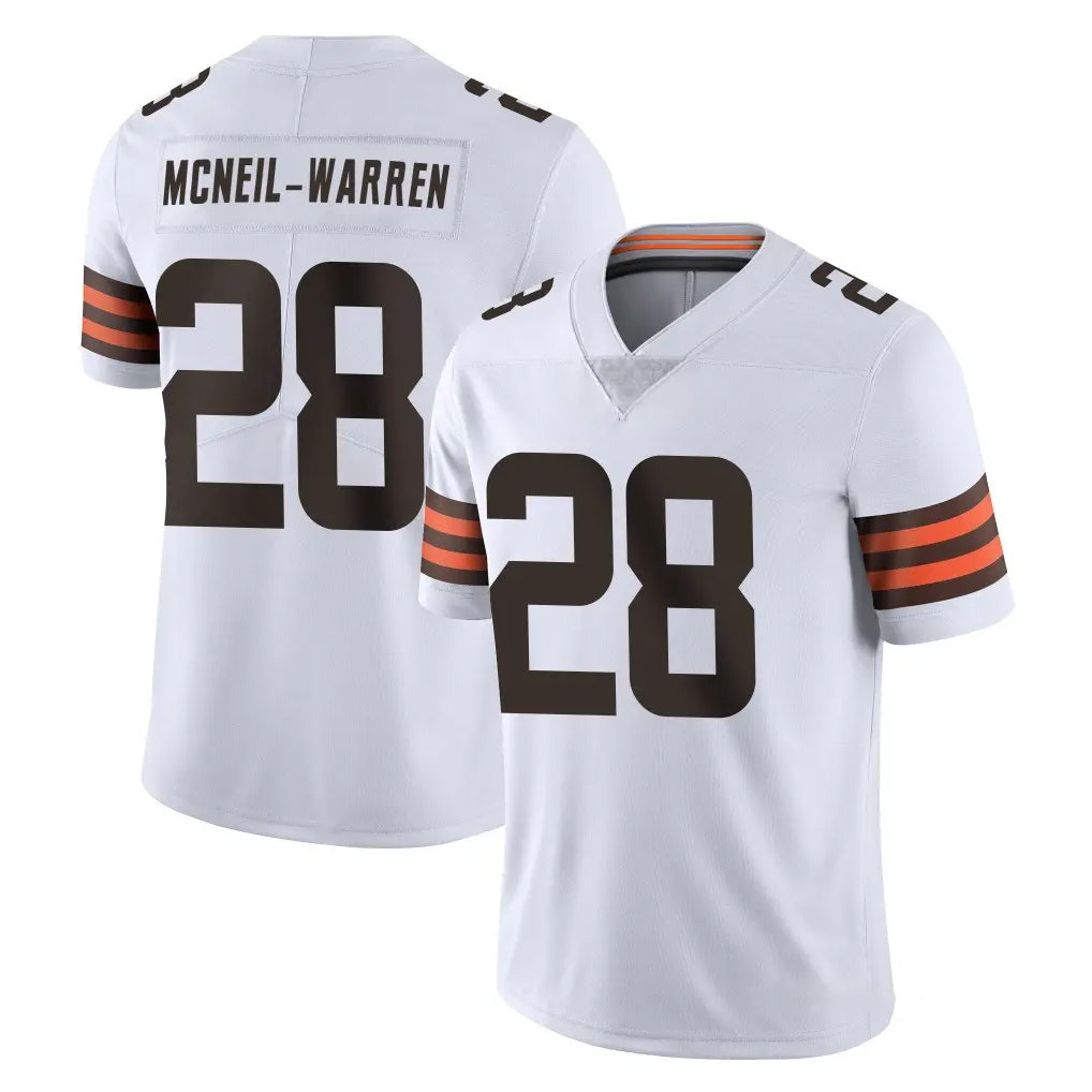 C.Browns #28 Emmanuel McNeil-Warren Player White Vapor Untouchable Limited Home Game Cooneas Stitched Jerseys