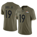 D.Broncos #19 Marvin Mims Jr. Player Olive Salute To Service Limited Cooneas Stitched Jerseys