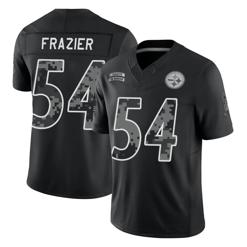 P.Steelers #54 Zach Frazier Player Black Limited 2026 Salute to Service Home Game Cooneas Stitched Jerseys