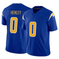 LA.Chargers #0 Daiyan Henley Player Royal Limited Vapor F.U.S.E. Home Game Stitched Jerseys