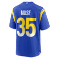Cooneas LA.Rams #35 Nick Muse Royal Team Game Jersey