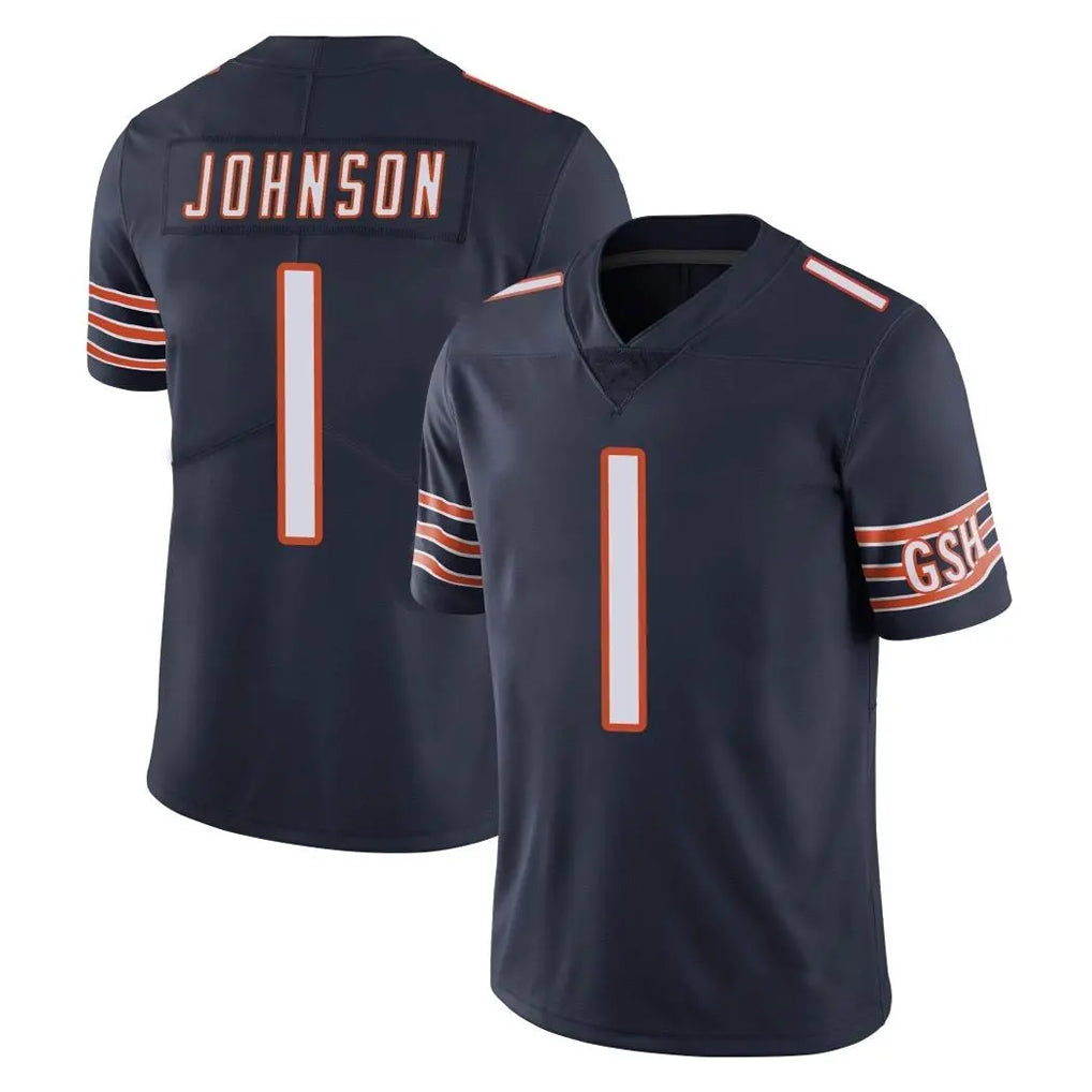 C.Bears #1 Jaylon Johnson Player Navy Vapor Untouchable Limited Home Game Cooneas Stitched Jerseys