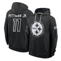 P.Steelers #11 Michael Pittman Jr. Player 2026 Black Logo Pullover Hoodies Limited Game Cooneas Stitched Jerseys
