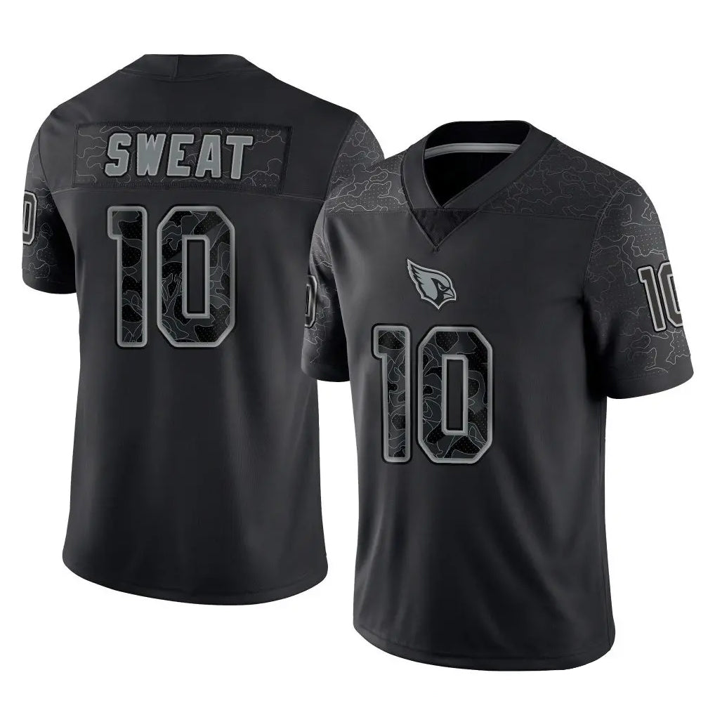 A.Cardinals #10 Josh Sweat Player Black RFLCTV Limited Home Game Cooneas Stitched Jerseys