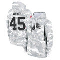 D.Lions #45 Devin White Player Arctic Camo Salute to Service Hoodies Limited Game Cooneas Stitched Jerseys