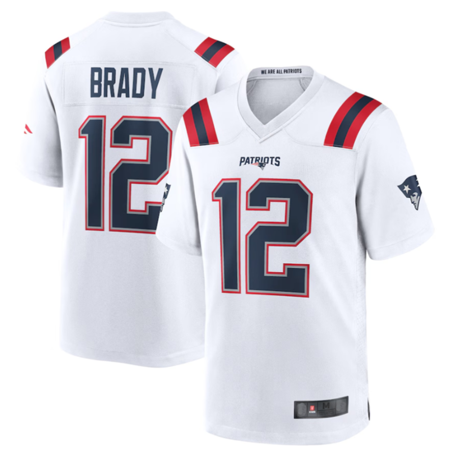 Cooneas NE.Patriots #12 Tom Brady Player White Game Stitched Jerseys