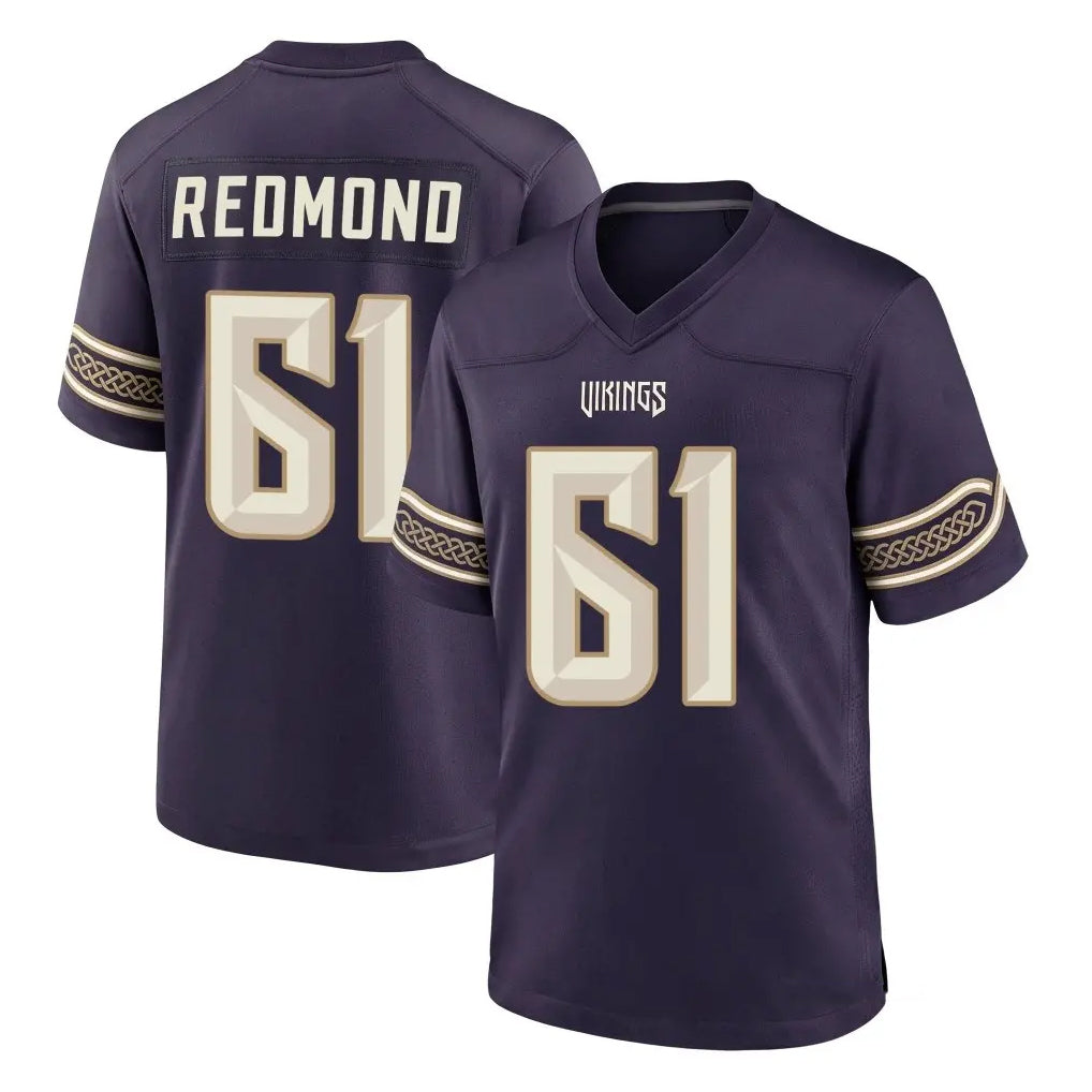 MN.Vikings #61 Jalen Redmond Player Purple 2026 Rivalries Collection Home Game Cooneas Stitched Jerseys