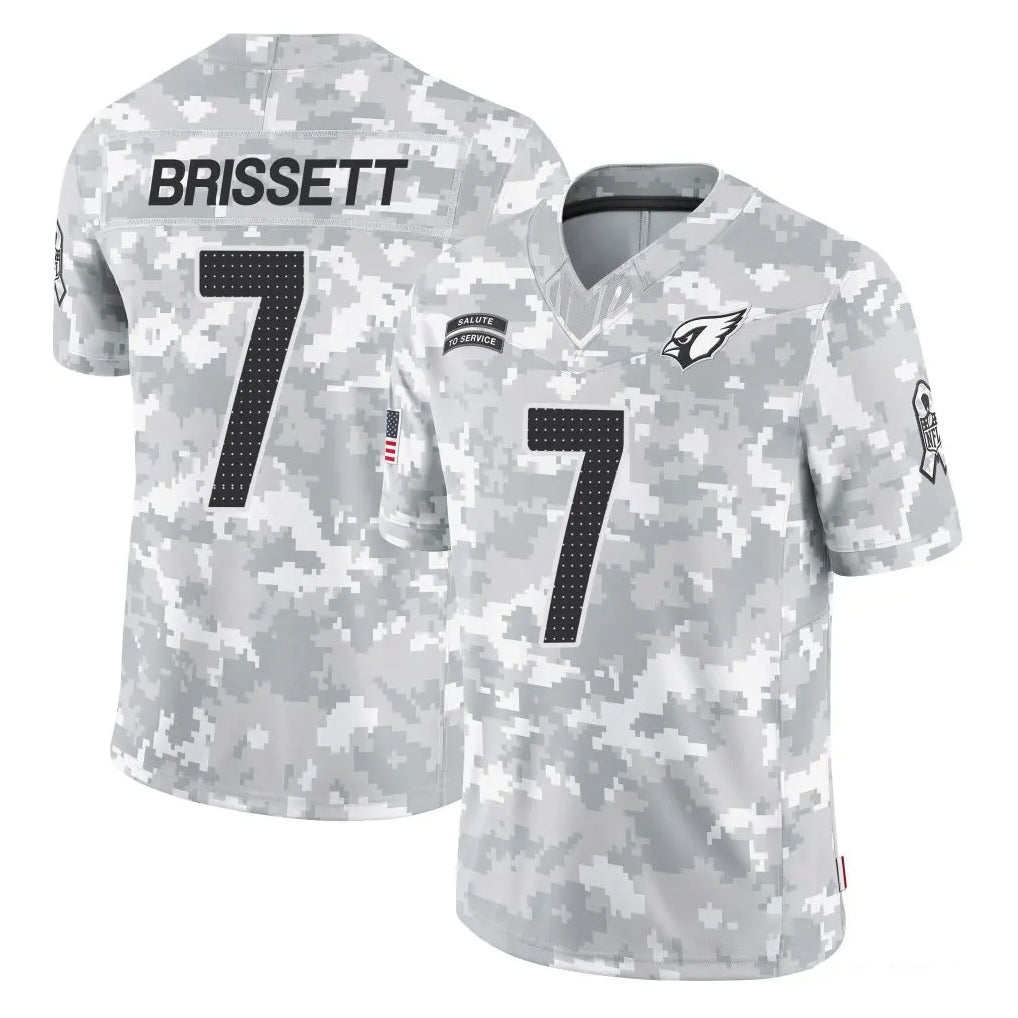 A.Cardinals #7 Jacoby Brissett Player Arctic Camo Limited Salute To Service Home Game Cooneas Stitched Jerseys